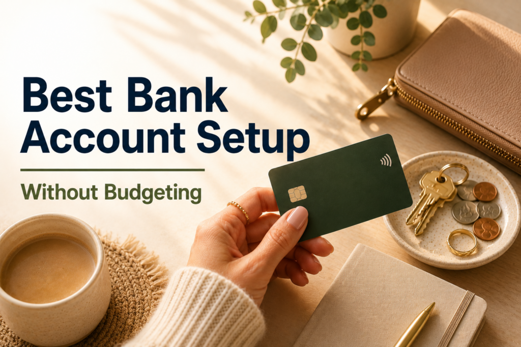 Best bank account setup without budgeting with debit card and organized money essentials