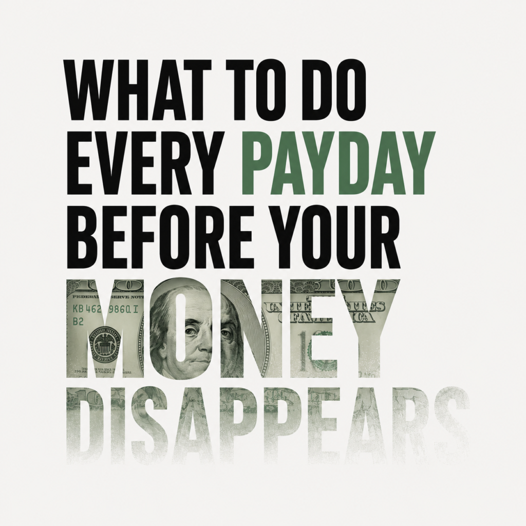 What to do every payday before your money disappears financial graphic